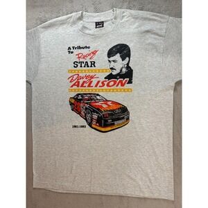 Vintage 90s Davey Allison NASCAR T Shirt Men's Size XL Single Stitch Racing Tee